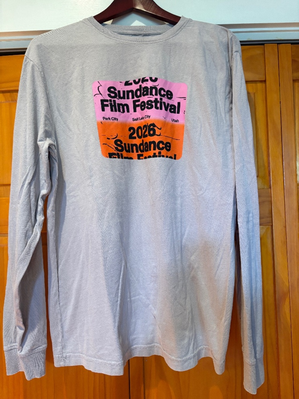 NWT 2026 Sundance Film Festival Long Sleeve Grey T-Shirt Size Med, Cotton, Ouray